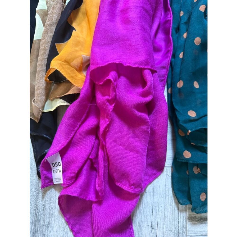 Women’s Bright Fuchsia Scarf Bundle- Lightweight Fashion Wrap - Picture 3 of 6